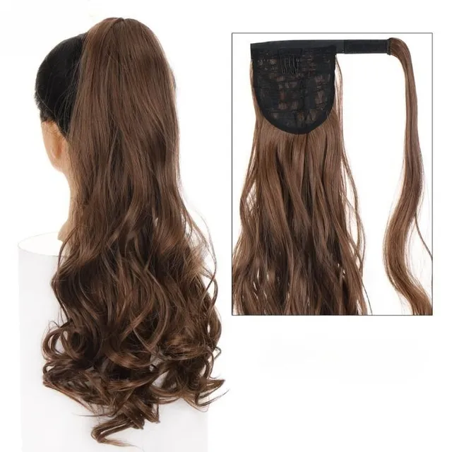 Women's long synthetic hair extensions for thickening hair