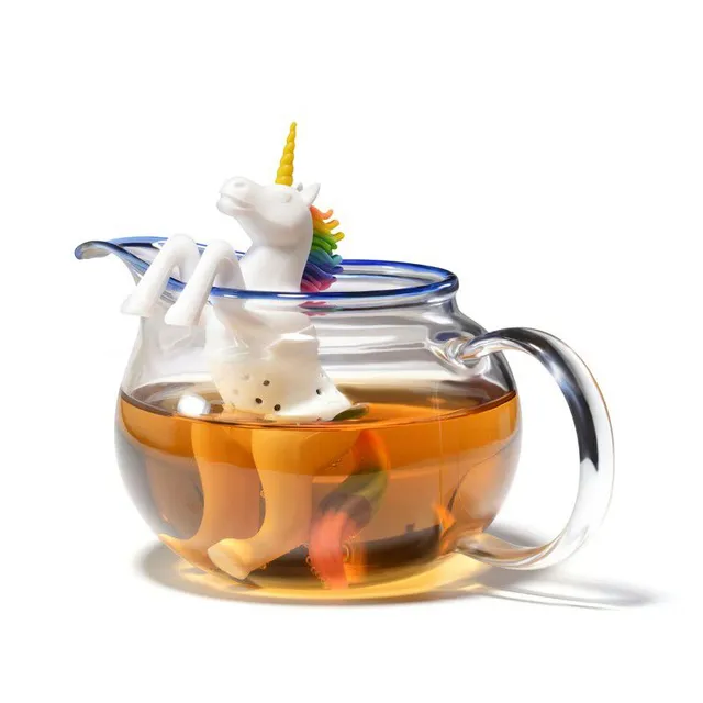 Silicone tea strainer unicorn