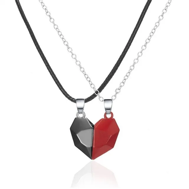 Magnetický náhrdelník s príveskom srdca pre páry