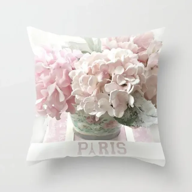 Gentle pillowcase with flower motif 45 x 45 cm