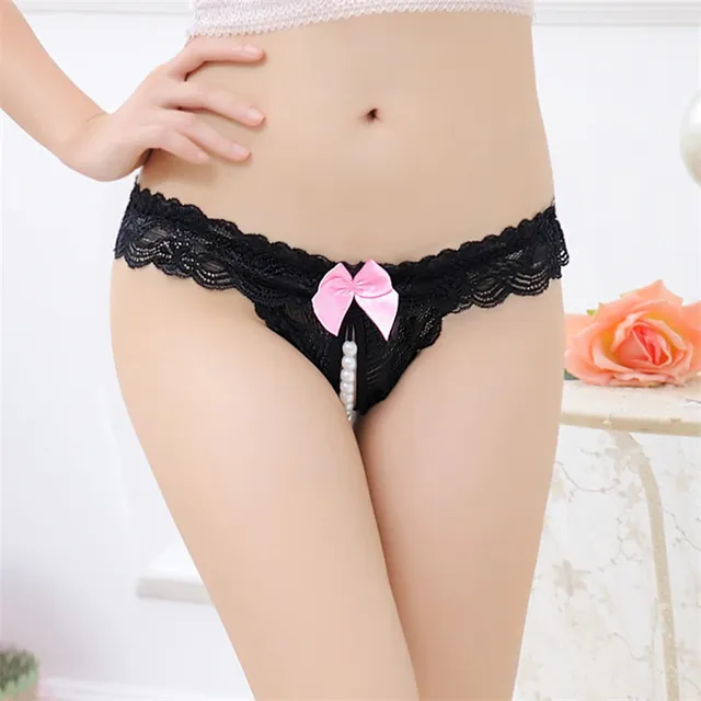 Women's erotic thong with beads