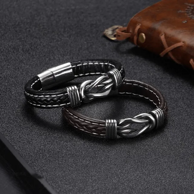 1pc trendy classic simple knitted chain chains made of artificial leather bracelet jewelry accessories Gifts for men Women