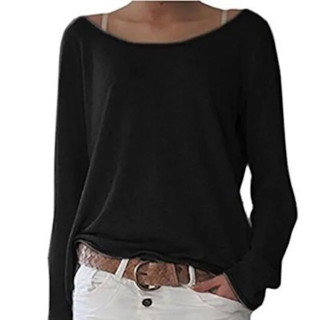 Women's loose long sleeve shirt