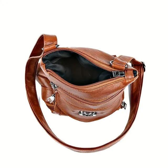 Vielseitige Crossbody Messenger Tasche mit mehreren Fächern - Telefon- und Münzablagen