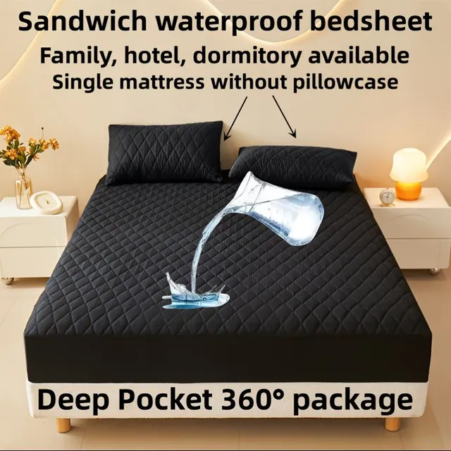 Waterproof mattress protector 1 pcs, stain resistant and moisture resistant, Suitable sheet