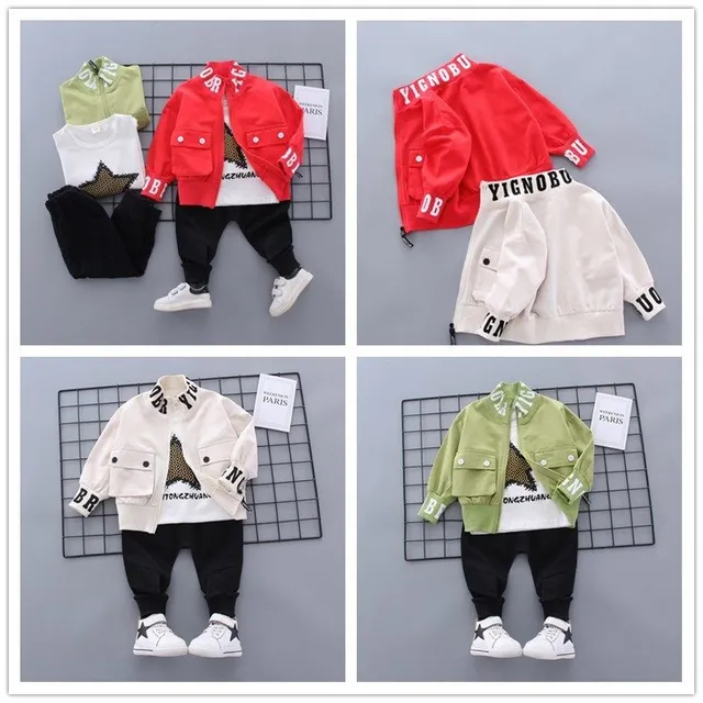 Children's spring stylish jacket and sweatpants set