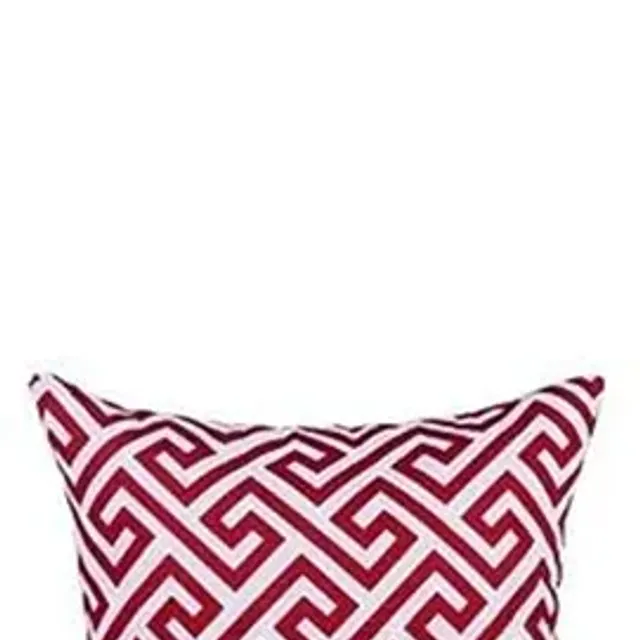 Autumn linen square pillowcase in wine red color for sofa decoration