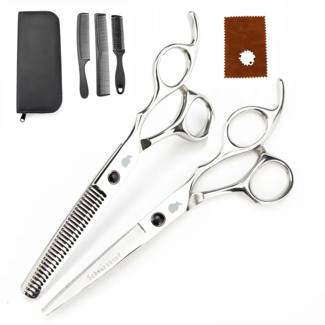 Professional set of high quality barbers' scissors