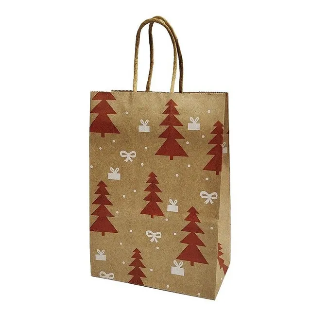 Paper bag with Christmas motif 21 x 15 x 8 cm 4 pcs