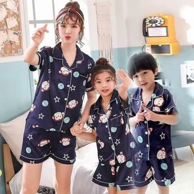 Children's summer satin pyjamas