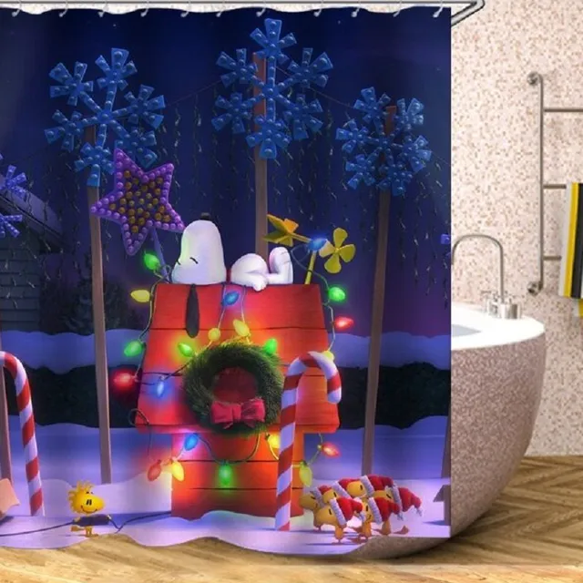 Christmas shower curtain C52