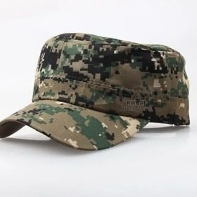 Military camouflage cap with Velcro