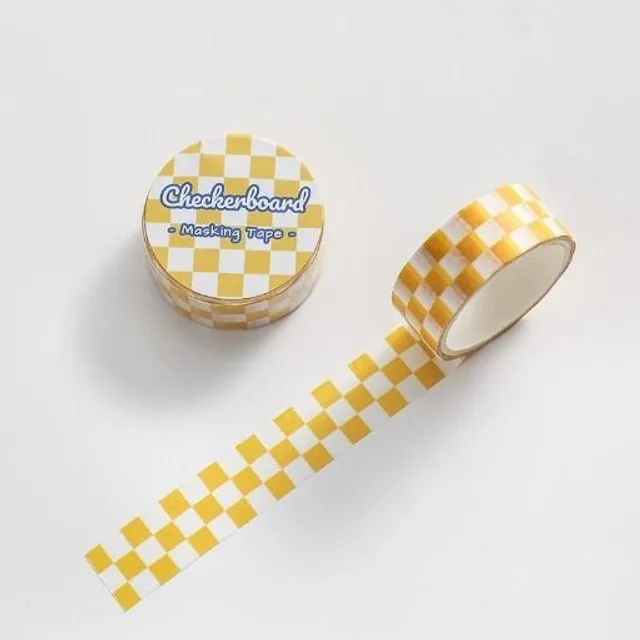 Trendy stylish original two-color modern self-adhesive tape with plaid pattern