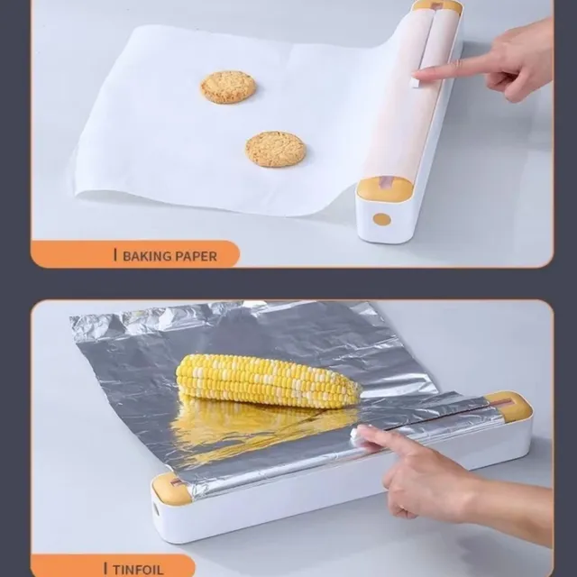 Double-function dispenser Food Film and Alobal with Slide Carving