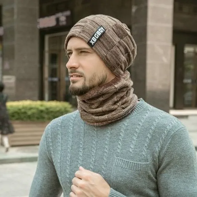 Men's winter set Giovani cap and neck warmer