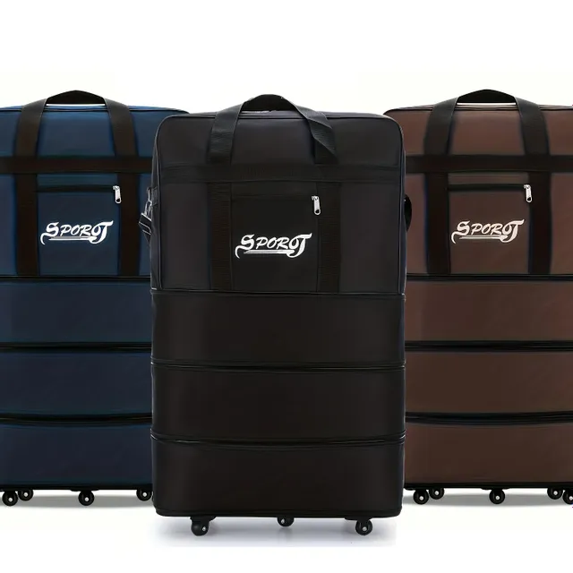 Skládací cestovní taška s velkou kapacitou, Přenosná cestovní vak na oblečení, Lehká a nepromokavá, Oxford látka