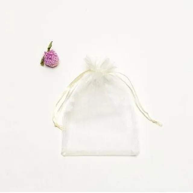 Organza bags 100 pcs kremova xs