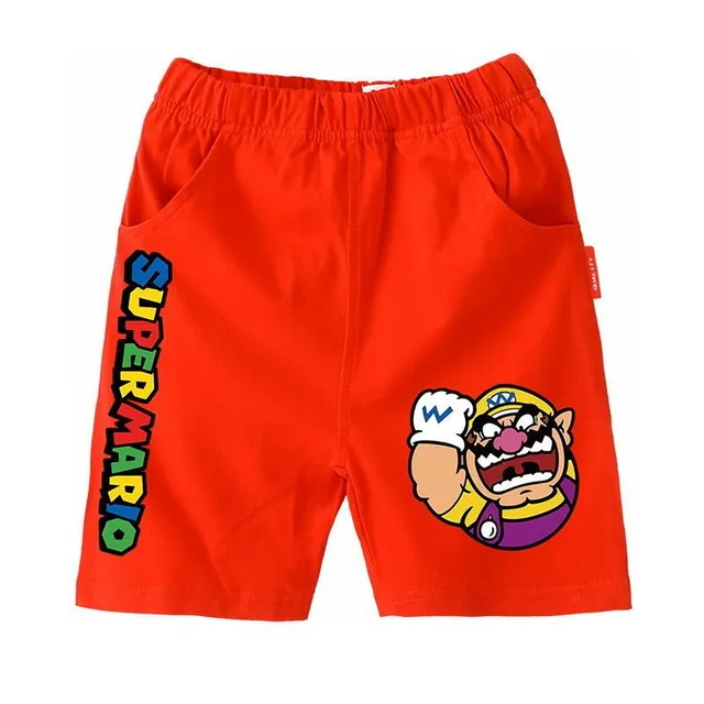 Trendy children's shorts printed with the popular animated film Super Mario