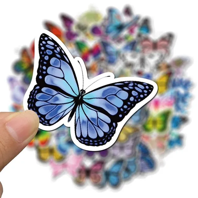 Stickers butterflies 10/30/50 pcs