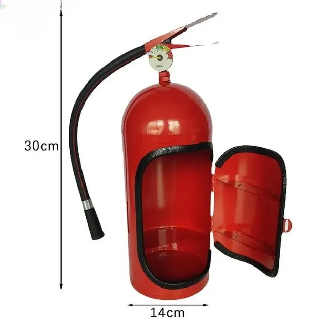 Stylish minibar in the shape of a fire extinguisher