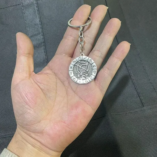 Keychain s 12 znakmi zverokruhu - Rakovina, Beran, Lev, Hmotnosť, Panna, Gemini