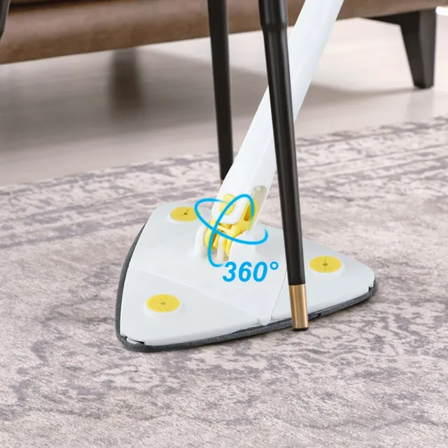 Teleskopický trojuholníkový mop 360° otočný mop na čistenie nastaviteľné mokré a suché čistenie mop na podlahe domu