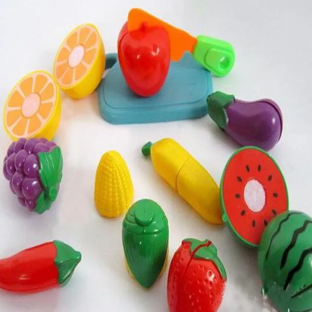 Set of plastic vegetables and fruit for children