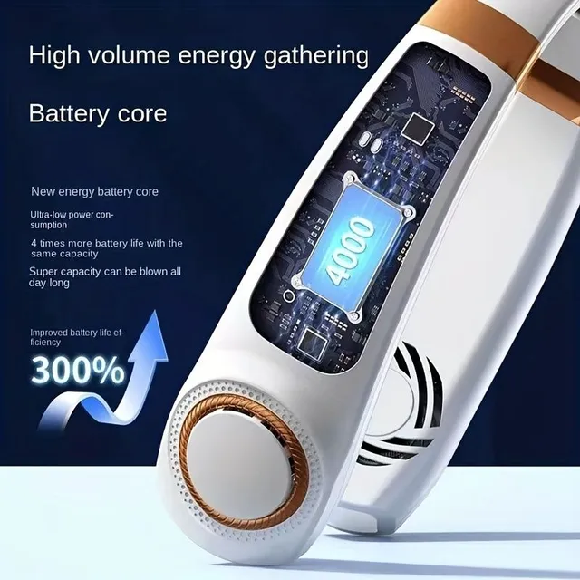 Ventilator portabil de răcire a gâtului cu afișaj digital