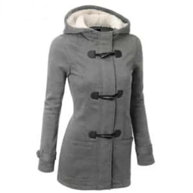 Elegant women's coat with hood SAYNOMORE