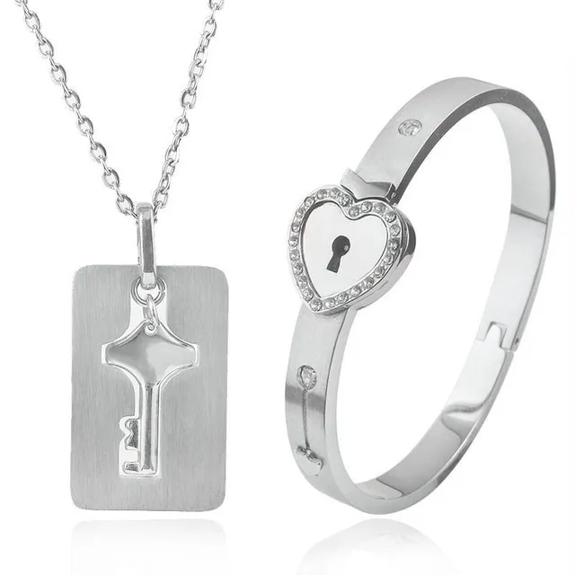 Bracelet and necklace for couples in love