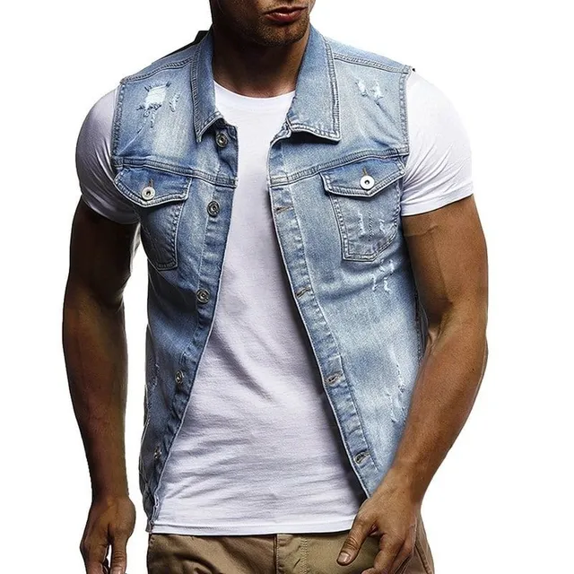 Gilet en jean pour homme Rock