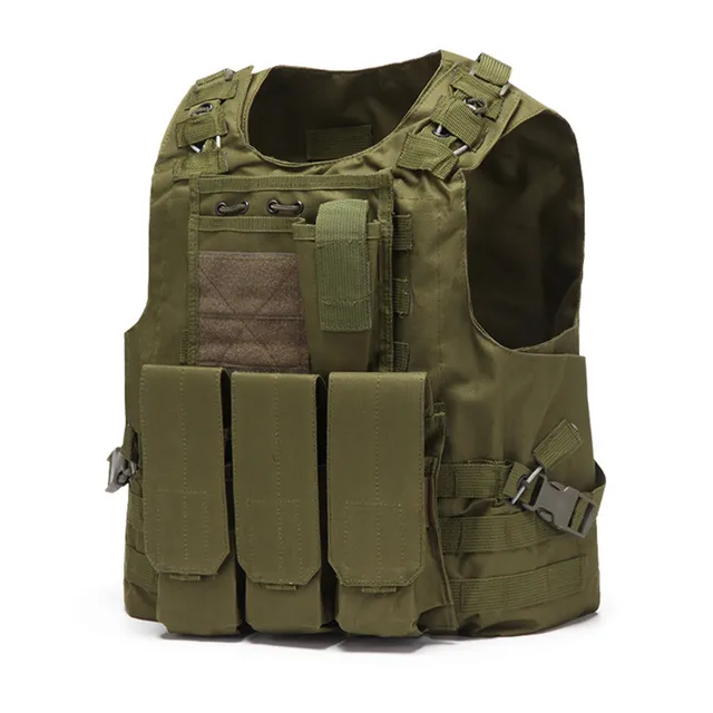 Vesta ajustabilă Airsoft, Vestă ușoară de antrenament din material textil Oxford, Vestă de airsoft de exterior, Potrivită pentru 50-100KG