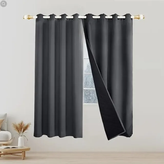 Thermal and acoustic insulation curtains - modern decoration for doors and windows, insulated, windproof