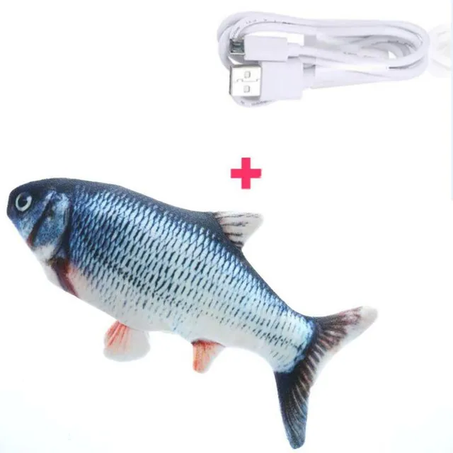 Jucărie pentru pisici electrică și amuzantă, Simulator de pește Beating Usb Jumping Cat Toy