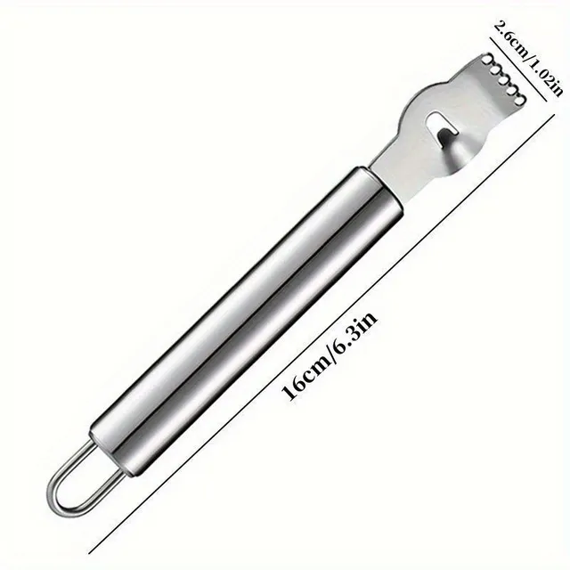 Universal stainless steel zester and fruit peeler