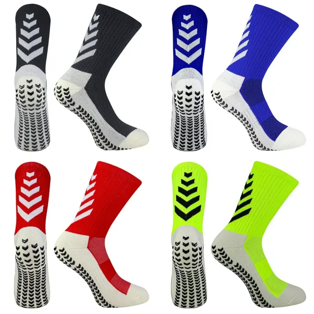 Men's anti-slip football socks for sports and jogging