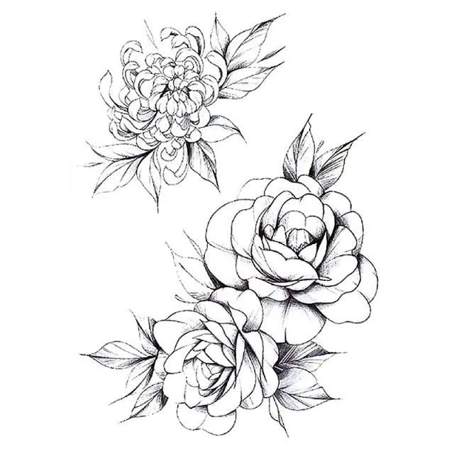 Dočasné tetování růže ty205
