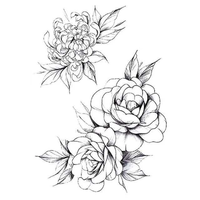 Temporary Rose Tattoo ty205