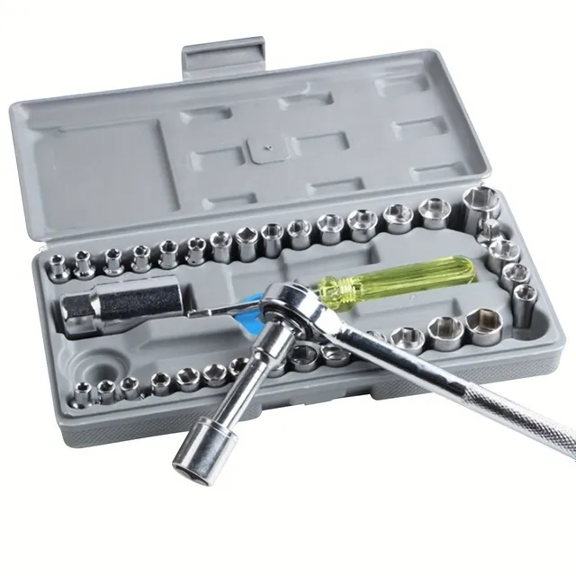 Universal car repair kit © 40 piece set with rainbow keys and socket keys © Practical case