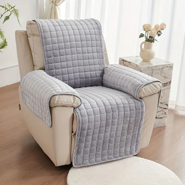 Warm and warm armchair cover with headrest, winter sloth cover, universal for various shapes.