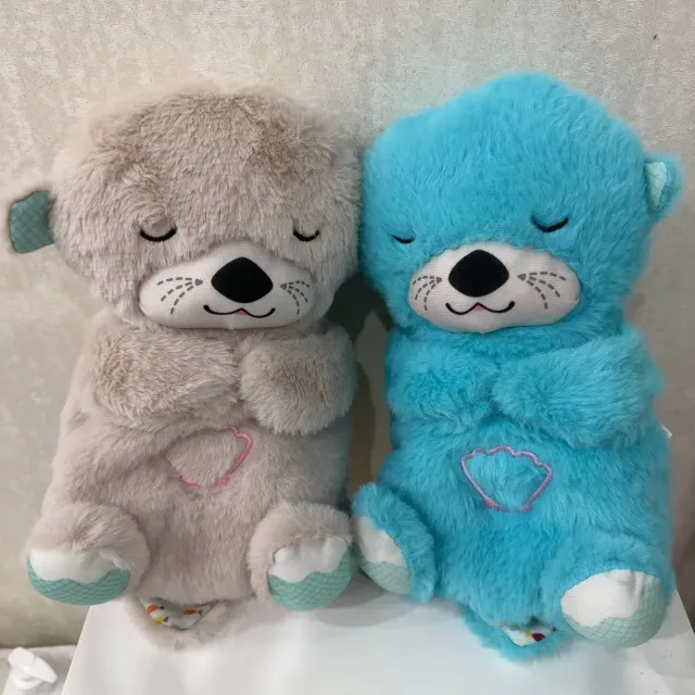 Breathing plush cute otter - Soothing glowing otter with melodies for children