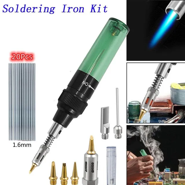 4 IN 1 Gas Soldering Gun Gas Torch Gun Portable Wireless Heating Tool Electric Torch for Baseplate Welding