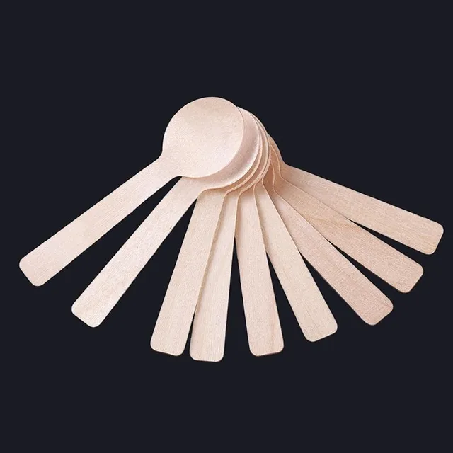 Wooden ice cream spoon 100 pcs