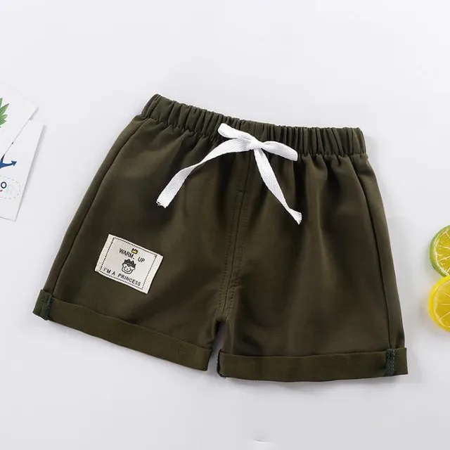 Dětské stylové kraťasy s utahováním v pase na tkaničku s ohrnutými nohavicemi - více barev Kane