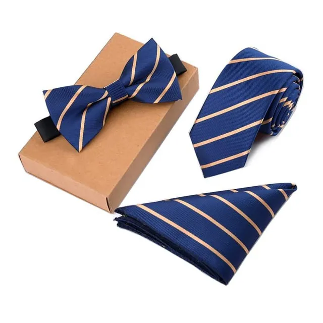 Gusleson Men's Style Set _BAR_ Tie, Bow Tie, Handkerchief _BAR_