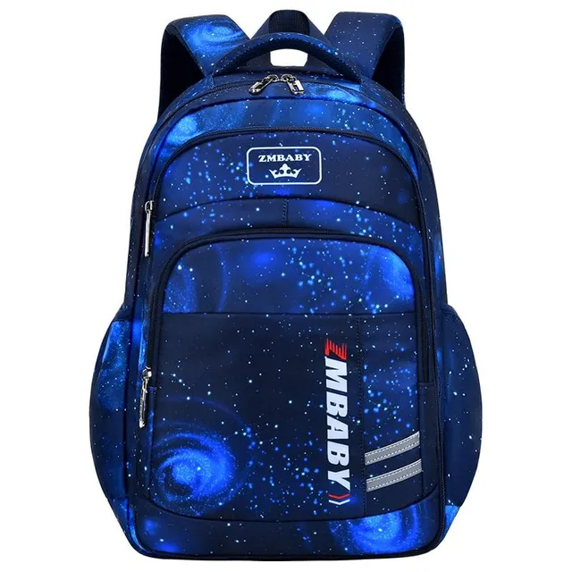 Children's school backpack with galaxy motifs