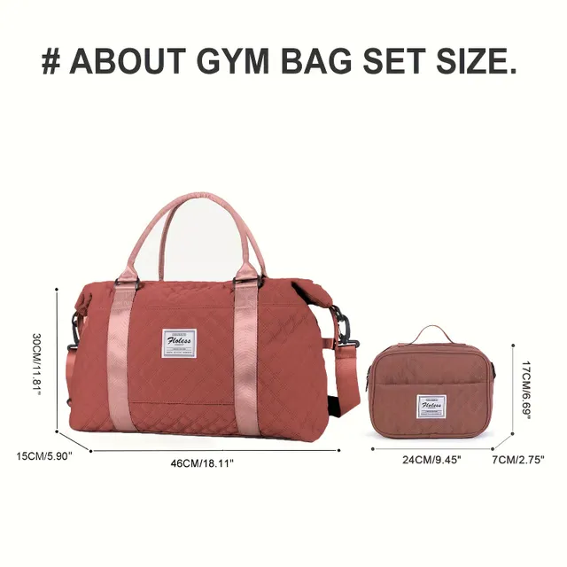 Spacious travel sports bag © Great for gym, weekends and nights © With removable strap