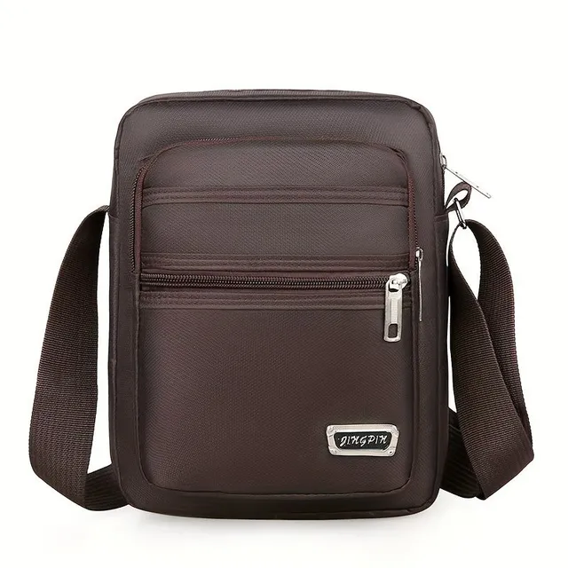 Men's fashion crossbody bag, waterproof shoulder bag, large capacity, multilayer travel small bag