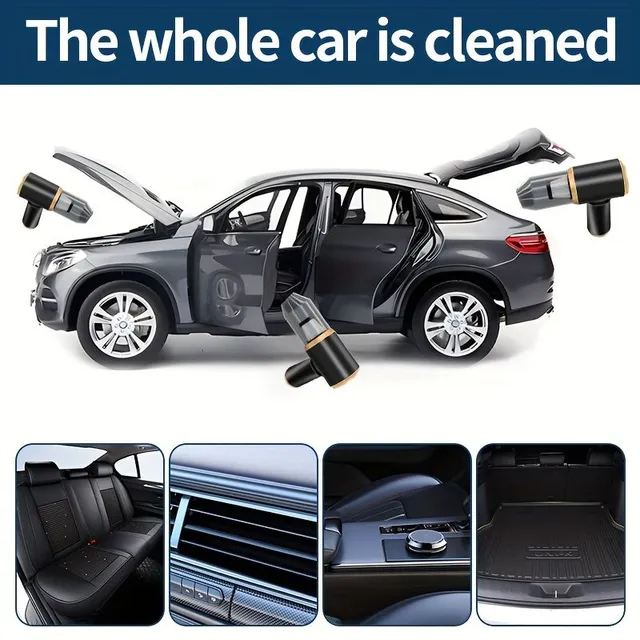 Cordless handheld car and household vacuum cleaner with high suction power