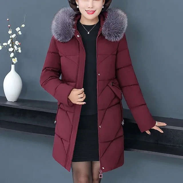 Women's quilted warm winter jacket